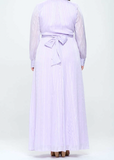 Plus Chiffon Lavender Fully Lined Maxi