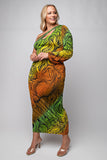 Orange & Green Dress - Plus