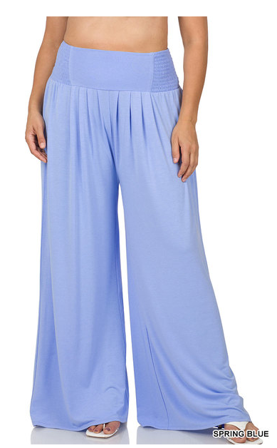 Ice Blue Cardigan & Pants Set - Plus