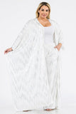 White Silver Sequin Kimono Pants Set -Excludes Tank