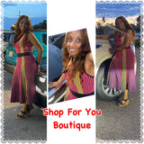 Stripe Knit Midi Dress