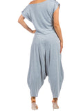 Gray Harem Pants Set
