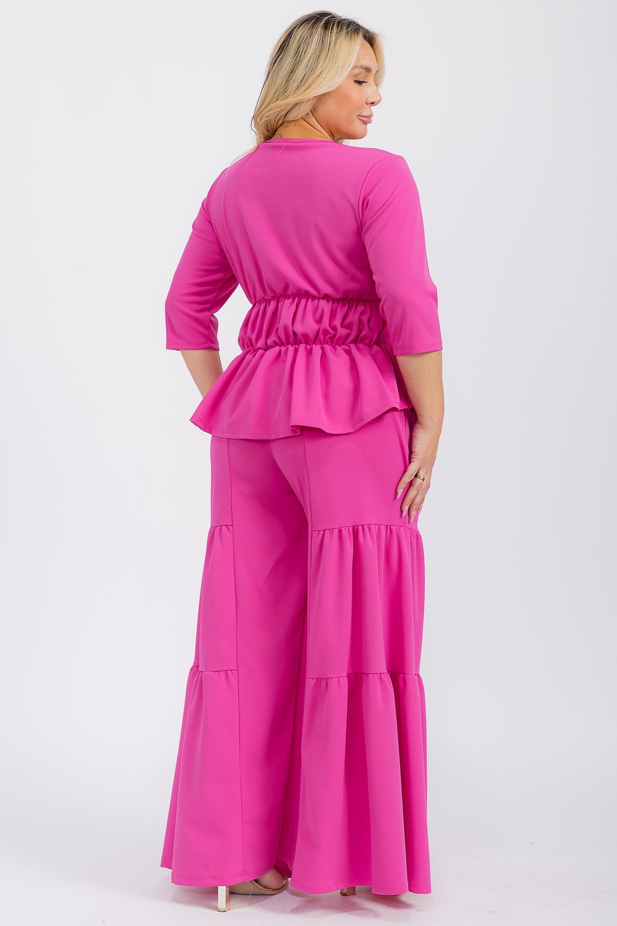 Layered Bell Bottom Sets - Plus & Regular Sizes - Pink or Blue
