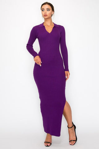 Purple Sweater Dress