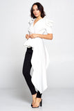 White Peplum Top