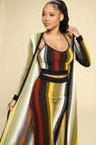 3 Piece Stripe Duster Set