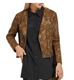 Caramel Snakeskin Jacket
