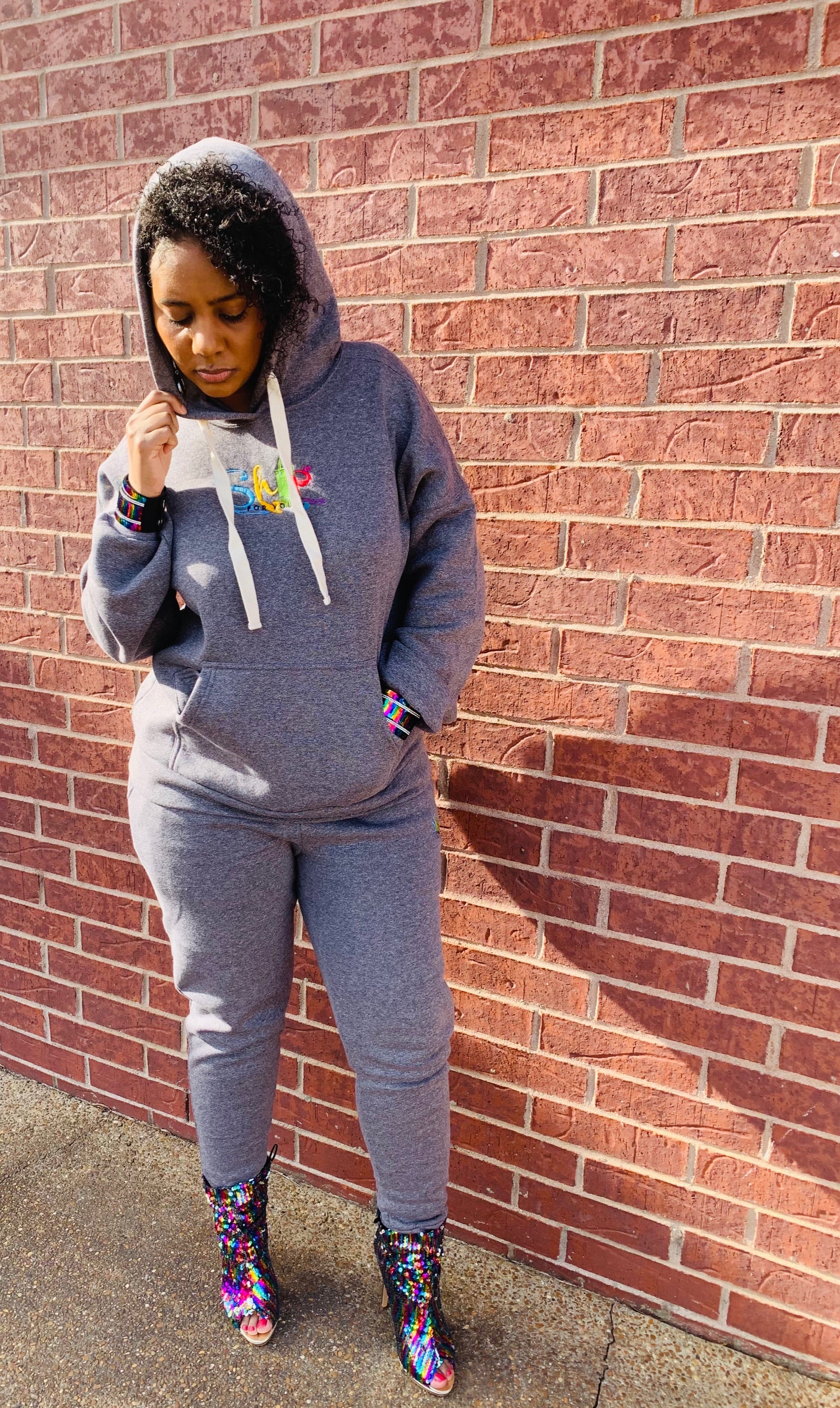 Pullover jogger set deals