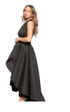 Black Jumpsuit With Detacahable Train
